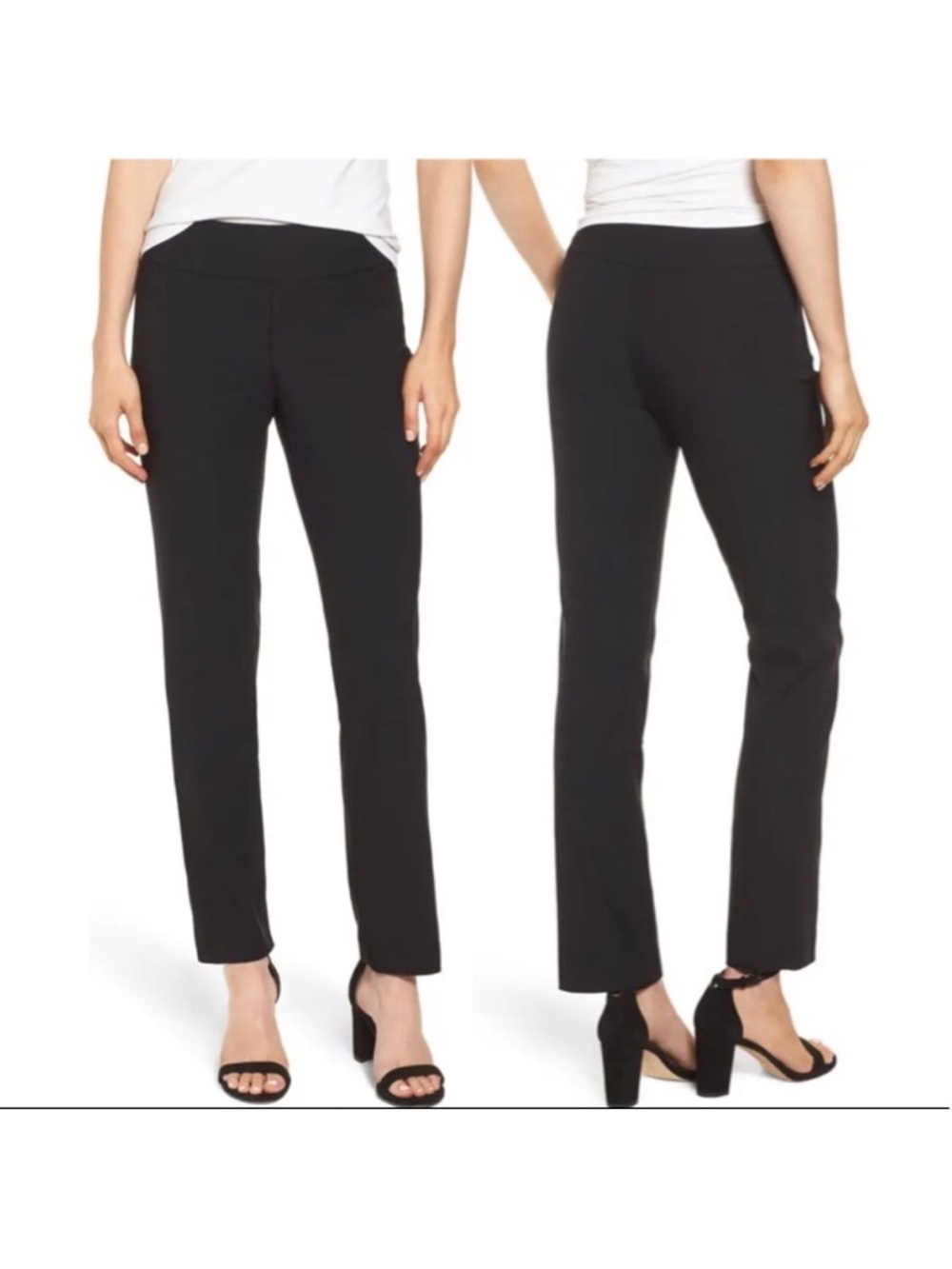 NIC&ZOE Black Women's Straight-Leg Pants